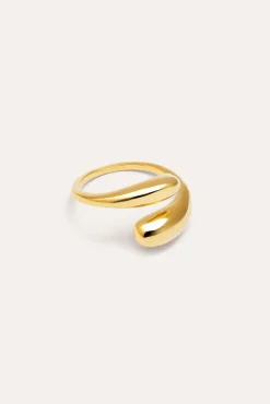 Singularu Joalharia E Bijuteria-Abbraccio Gold Plated Ring estampado