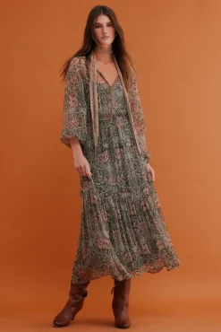 Hoss Intropia Vestidos-Aina. Vestido estampado Verde