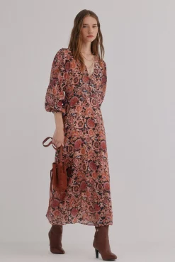 Hoss Intropia Vestidos-Aitana. Vestido estampado Castanho