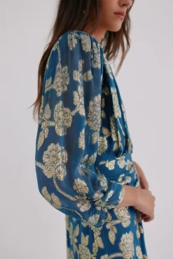 Hoss Intropia Vestidos-Amanda. Vestido jacquard Azul