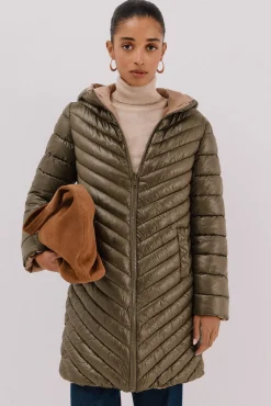 Cortefiel Casacos|Acolchoados E Agasalhos-Anoraque reversível thermolite® Verde