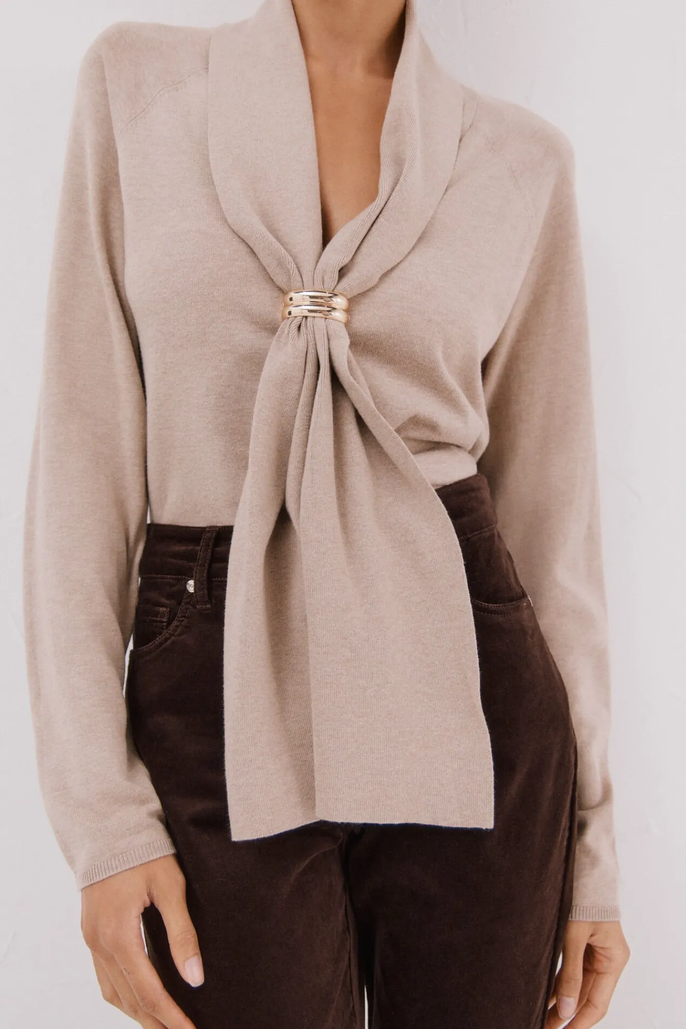 Cortefiel Camisolas-Arco de Jersey Tostado