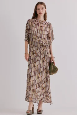 Hoss Intropia Vestidos-Aurora. Vestido estampado Beige