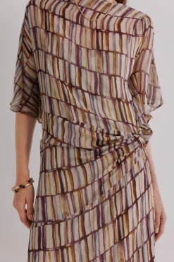 Hoss Intropia Vestidos-Aurora. Vestido estampado Beige