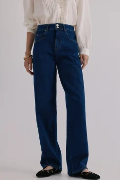 Hoss Intropia Jeans-Babette. Jeans estruturado Azul