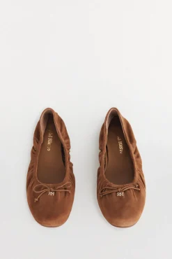 Pedro del Hierro Sabrinas-Bailarina franzida com laço Marrom