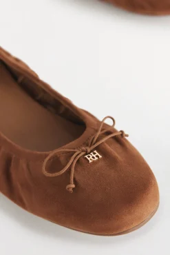 Pedro del Hierro Sabrinas-Bailarina franzida com laço Marrom