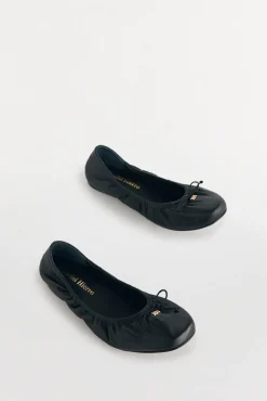 Pedro del Hierro Sabrinas-Bailarina franzida com laço Preto