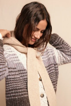 Slowlove Cachecol-Balaclaba punto Tostado