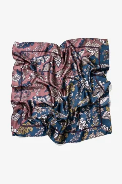 Vilanova Cachecol-Bandana com estampa floral Azul