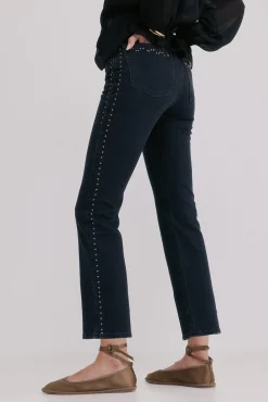 Hoss Intropia Jeans-Basileia. Calça jeans com tachas Preto