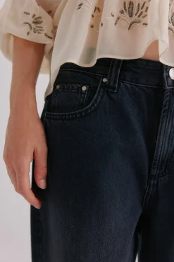 Hoss Intropia Jeans-Beatriz. Calça jeans de corte reto Cinzento