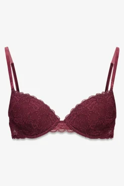 Women'secret Roupa Interior-BEAUTIFUL clássico de renda soutien enchimento vermelho