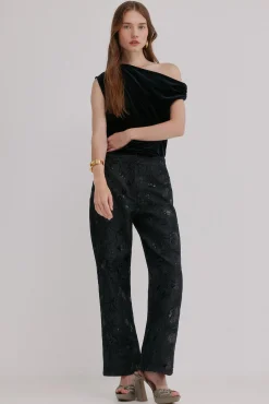 Hoss Intropia Jeans-Becca. Jeans bordado Cinzento