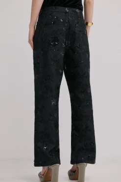 Hoss Intropia Jeans-Becca. Jeans bordado Cinzento