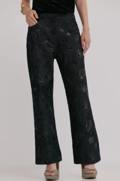 Hoss Intropia Jeans-Becca. Jeans bordado Cinzento