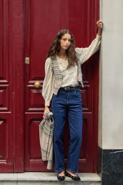 Hoss Intropia Jeans-Benedetta. Calça jeans reta Azul