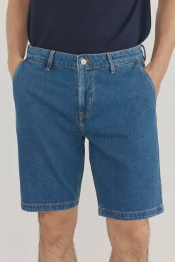 Pedro del Hierro Jeans|Calças-Bermuda denim regular fit Azul