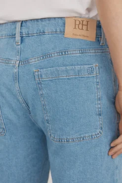 Pedro del Hierro Jeans|Calças-Bermuda denim regular fit Azul