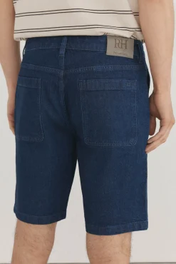 Pedro del Hierro Jeans|Calças-Bermuda denim regular fit Azul