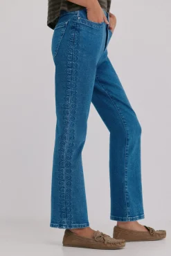 Hoss Intropia Jeans-Bernadete. Calça jeans bootcut Azul