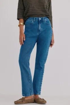 Hoss Intropia Jeans-Bernadete. Calça jeans bootcut Azul