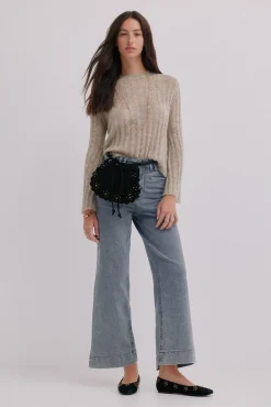 Hoss Intropia Jeans-Berta. Calça jeans de perna larga Cinzento