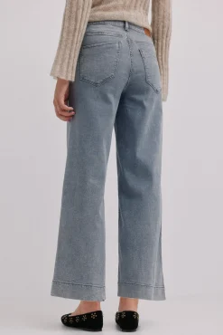Hoss Intropia Jeans-Berta. Calça jeans de perna larga Cinzento