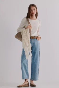 Hoss Intropia Jeans-Berta. Jeans desfiado Azul