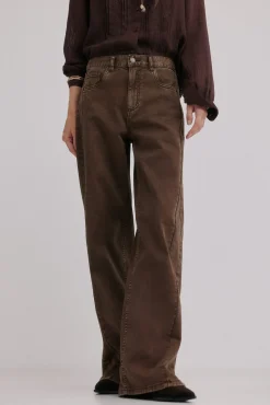 Hoss Intropia Jeans|Calças-Beth. Jeans lavado Castanho