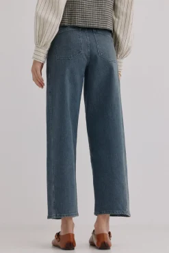 Hoss Intropia Jeans-Bibiana. Calça jeans trespassada Cinzento