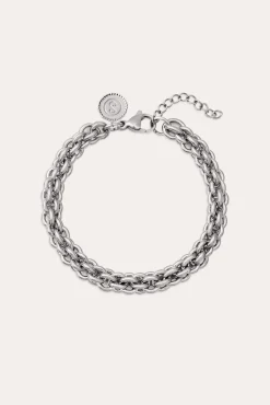 Singularu Joalharia E Bijuteria-Big Rope Steel Bracelet cinzento