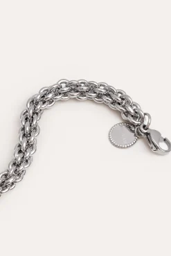 Singularu Joalharia E Bijuteria-Big Rope Steel Bracelet cinzento