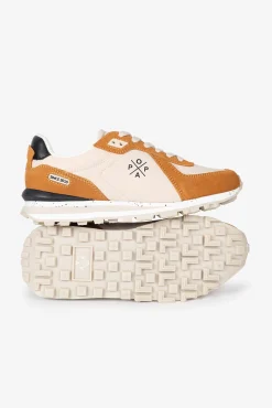 Popa Sneakers|Calçado De Couro-Blake Nylon Esportivo Feminino Castanho