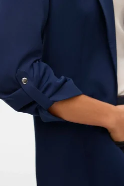 Vero Moda Blazers-Blazer aberto com manga arregaçadas Azul