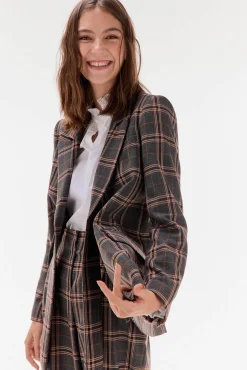 TFP by Tamara Falcó Blazers-Blazer aos quadrados Cizento