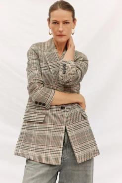 Cortefiel Blazers-Blazer aos quadrados Multicolorido