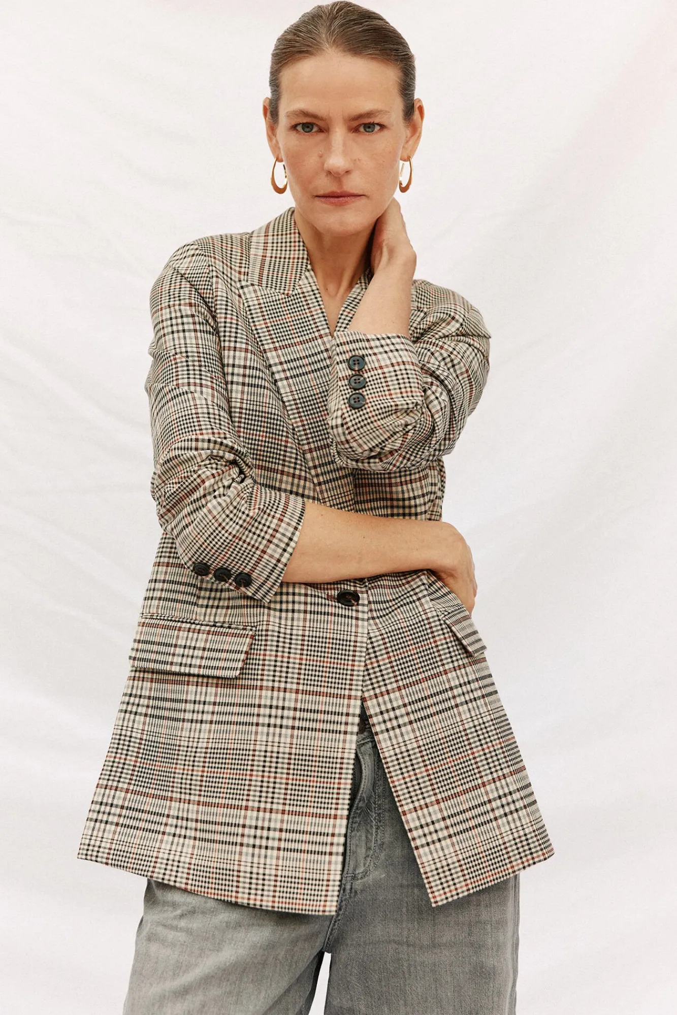 Cortefiel Blazers-Blazer aos quadrados Multicolorido