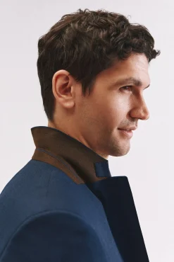 Cortefiel Calças|Calças Clássicas-Blazer slim fit Azul