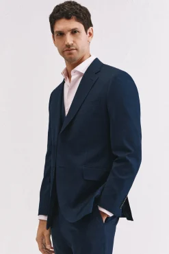 Cortefiel Calças|Calças Clássicas-Blazer slim fit Azul