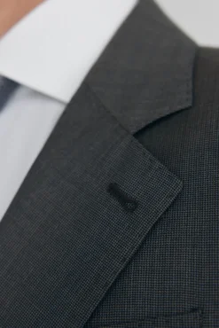 Pedro del Hierro Blazers|Blazers-Blazer bege slim fit Cizento