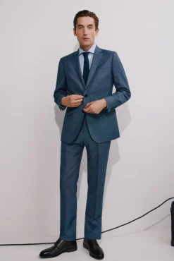 Cortefiel Blazers|Blazers-Blazer birdseye coolmax® Azul