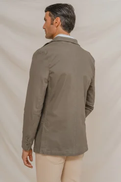 Celopman Blazers|Blazers-Blazer casual de algodão verde