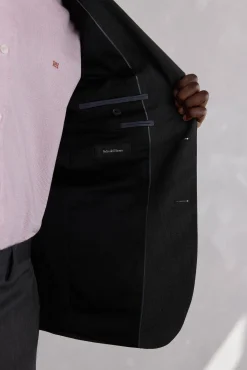 Pedro del Hierro Blazers|Blazers-Blazer cinza estruturado slim fit bi-elástico Cizento