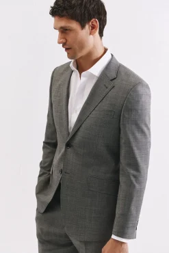 Cortefiel Blazers|Blazers-Blazer cinza estruturado slim fit Cinzento