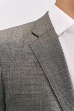 Cortefiel Blazers|Blazers-Blazer cinza estruturado slim fit Cinzento