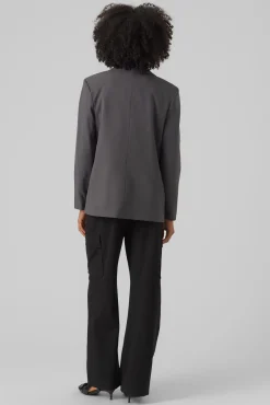 Vero Moda Blazers-Blazer clássico corte reto Cinzento
