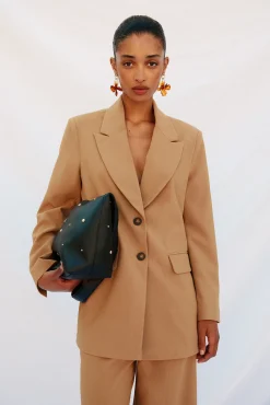 Cortefiel Fatos|Blazers-Blazer com gola de lapela Tostado