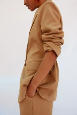 Cortefiel Fatos|Blazers-Blazer com gola de lapela Tostado