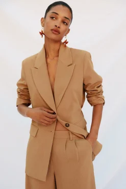 Cortefiel Fatos|Blazers-Blazer com gola de lapela Tostado